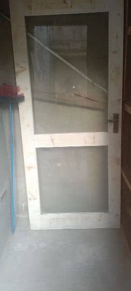 wood door with mirror 1