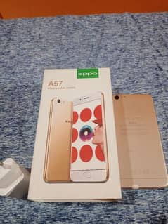 oppo A57 (4/64) ram full new with box amd charger pta proved