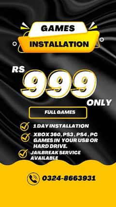 Any Game Installation Cheap Price