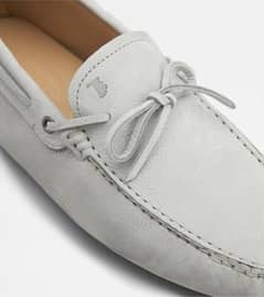 Tod's Gommino suede grey driving loafers