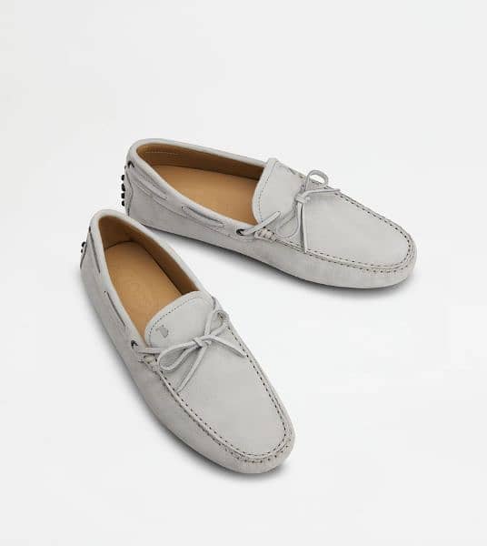 Tod's Gommino suede grey driving loafers 1