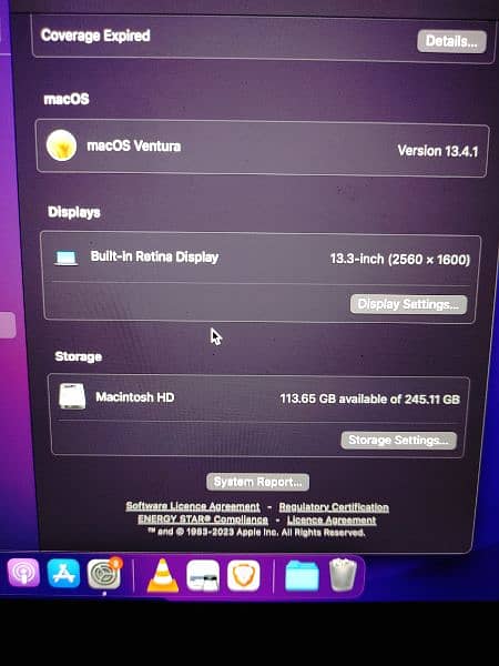 Macbook Air 2020 M1 8GB 256Gb SSD 13.3" Retina Display 6