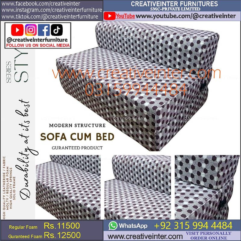 wooden and foam sofa cum bed wholesale furniture home almari shop desk 5