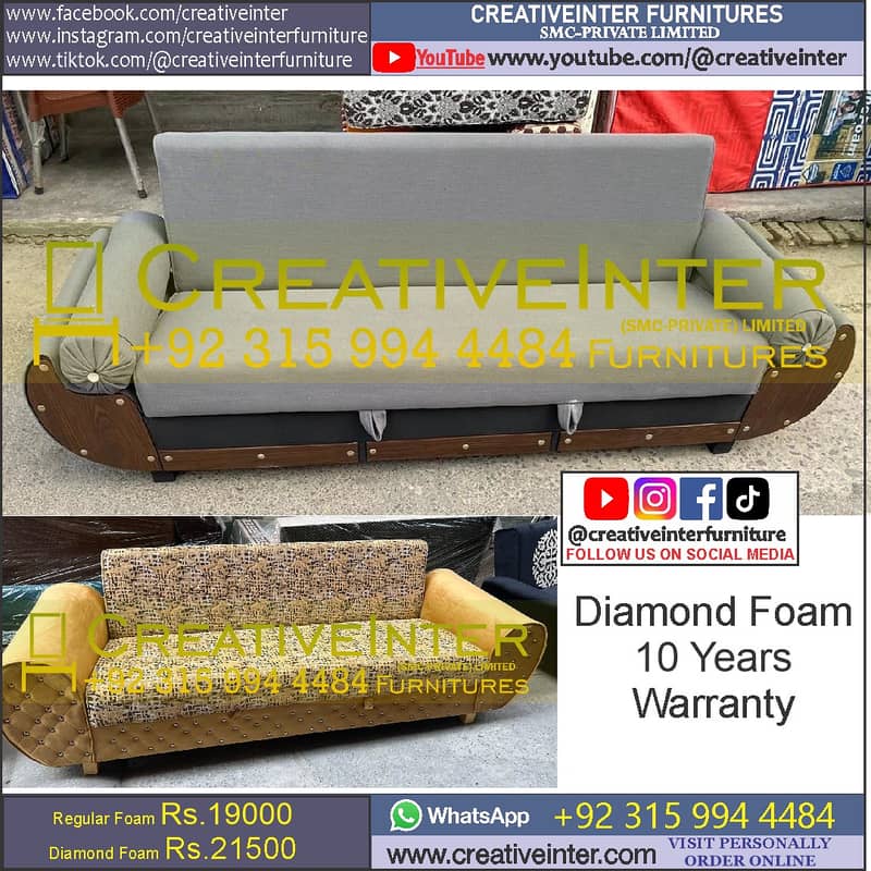 wooden and foam sofa cum bed wholesale furniture home almari shop desk 6