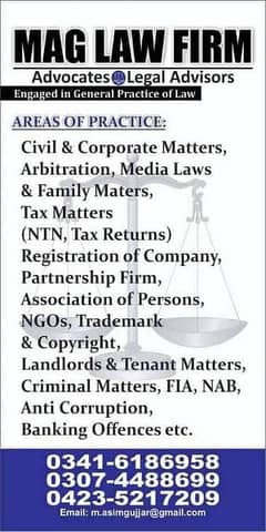 Legal Services of MAG Law Firm Advocates, consultant & legal advisors