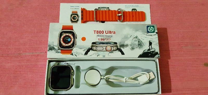 t800 ultra smart watch wireless charger 7