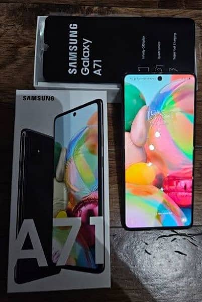 samsung a71 8Gb Ram 128 Gb Rom with box charger 1