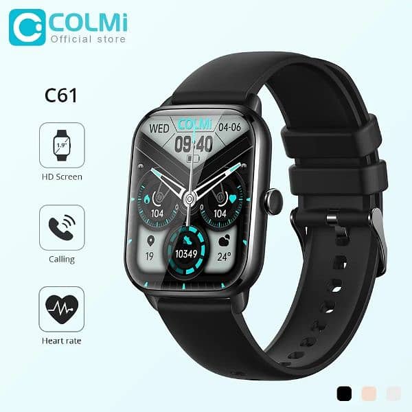 Colmi c61 Waterproof Calling SmartWatch 1.9 inch AMOLED 7 days battery 0