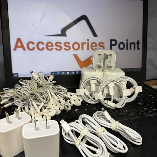 apple 100%  5w 12w 18w 20w charger adapter pd cable lightning handfree 0