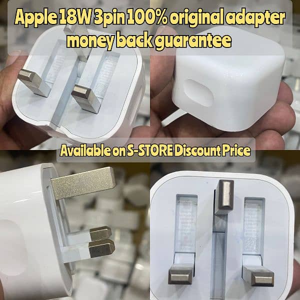 apple 100%  5w 12w 18w 20w charger adapter pd cable lightning handfree 2