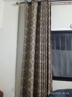 double shaded brown/ skin colour heavy curtains for sale.
