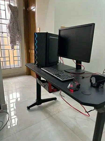 rgb gaming study table desk 55 inch 16