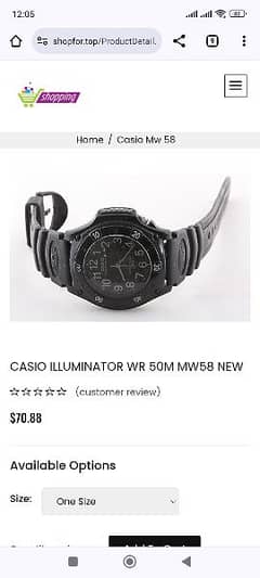 Casio Vintage wrist watch 0332-0521233 0