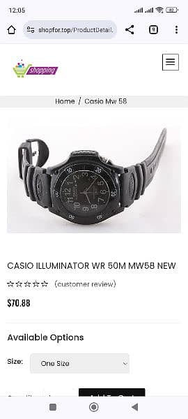 Casio Vintage wrist watch 0332-0521233 1