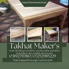 takhat/wooden takhat/takhat bed sale in karachi/bench /wooden table 0