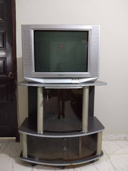 Sony TV (25 Inches) + TV Trolley 0