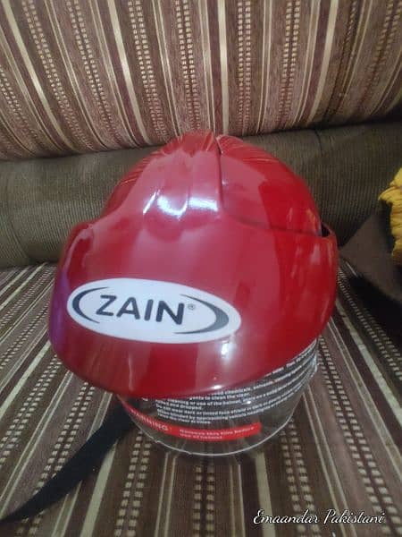 Open Face Helmet With Shed Red Stylish Good Condition Free Delivery 3