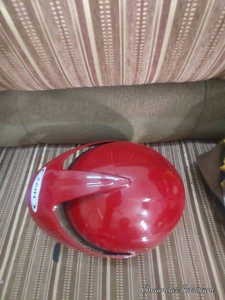 Open Face Helmet With Shed Red Stylish Good Condition Free Delivery 8