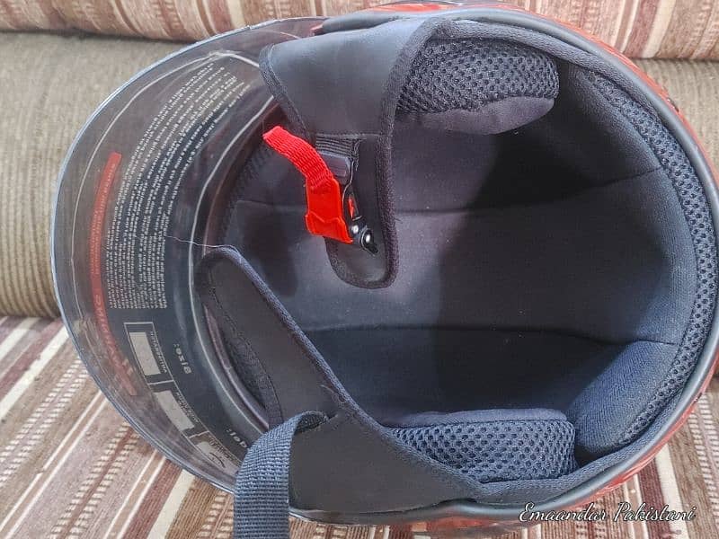 Open Face Helmet With Shed Red Stylish Good Condition Free Delivery 9