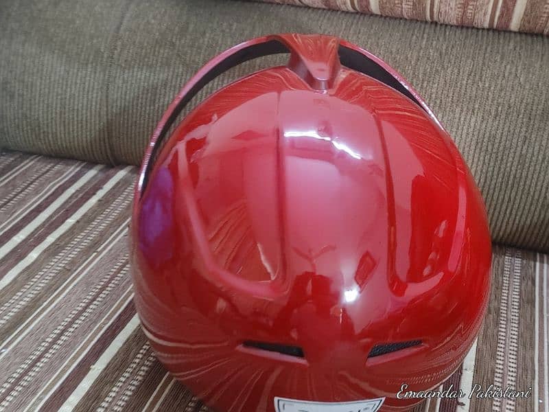 Open Face Helmet With Shed Red Stylish Good Condition Free Delivery 11