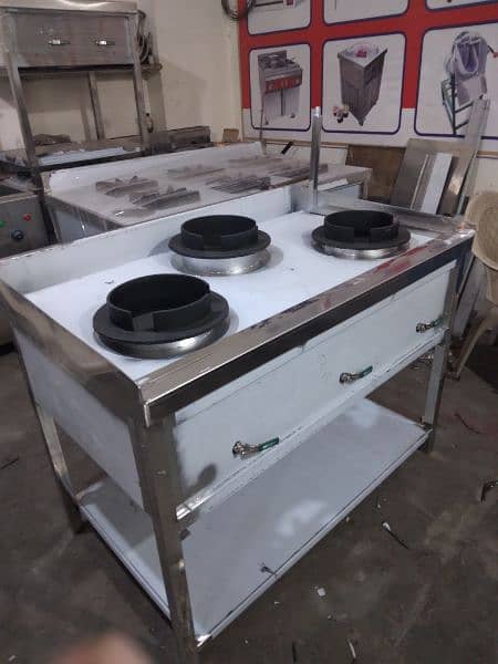 chinese stove size 36x54 inches 5 burners stainless Steel 11