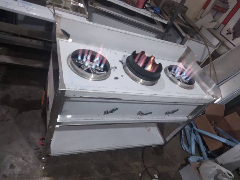 chinese stove size 36x54 inches 5 burners stainless Steel 14