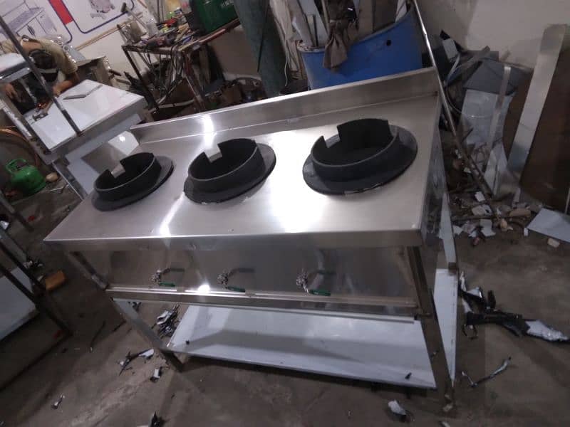 chinese stove size 36x54 inches 5 burners stainless Steel 15