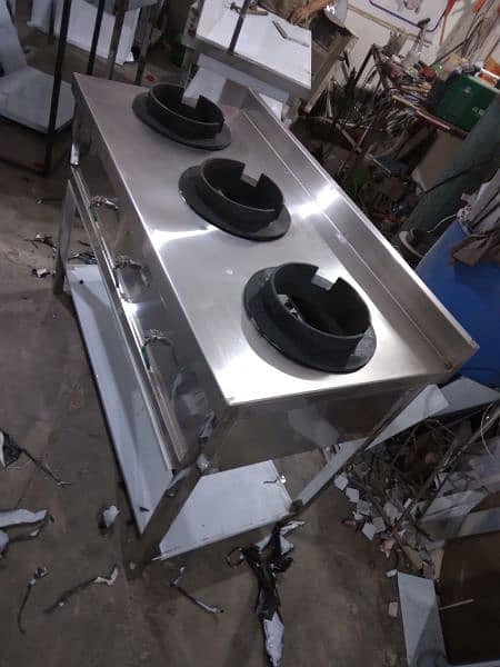 chinese stove size 36x54 inches 5 burners stainless Steel 16