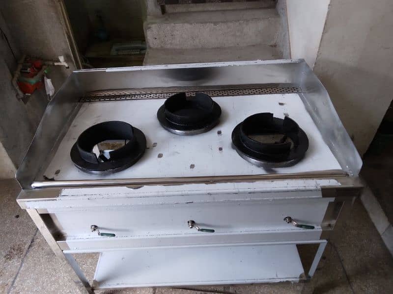 chinese stove size 36x54 inches 5 burners stainless Steel 17