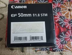 Canon 50mm 1.8 Stm in Mint Condition