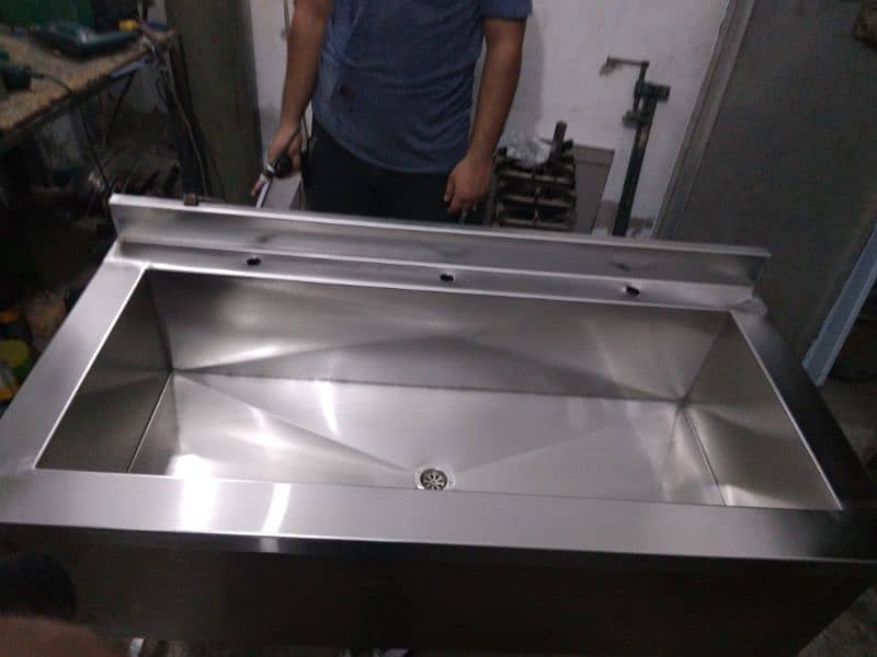 washing sink size 24x48 double tub stainless Steel 12