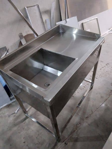 washing sink size 24x48 double tub stainless Steel 13