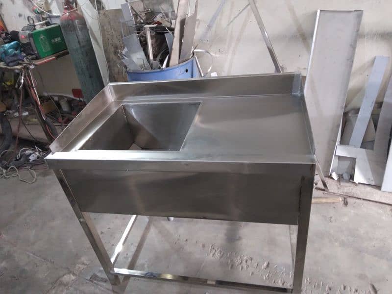 washing sink size 24x48 double tub stainless Steel 14
