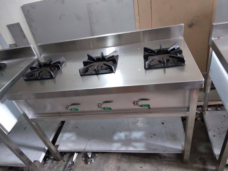 stove 3 burners size 24x43 inches stainless steel 0