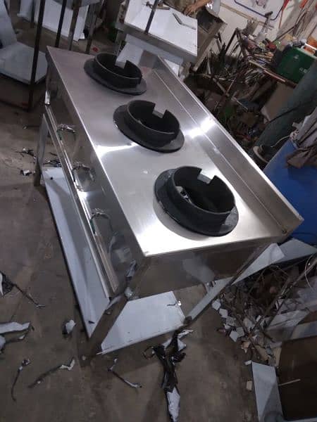 stove 3 burners size 24x43 inches stainless steel 4