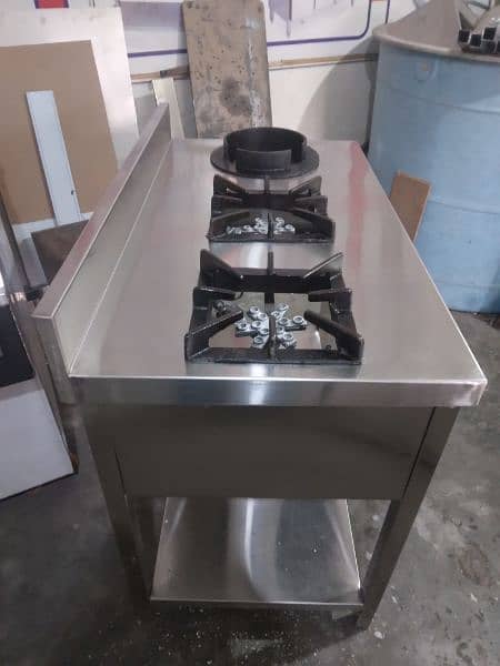 stove 3 burners size 24x43 inches stainless steel 8