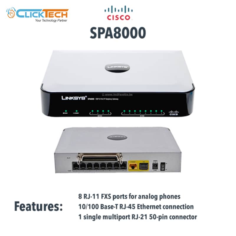 Cisco SPA8000 provides 8 FXS Ports / FXA PORT |FXS Gateway For Analog 3