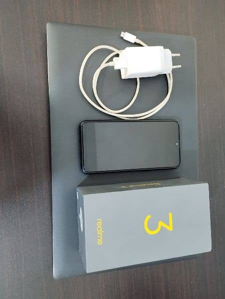 Realme 3 with box and charger 3
