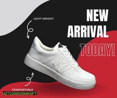 M. K Soft Synthetic Material Sneakers on Rexine - SN111, White (free D