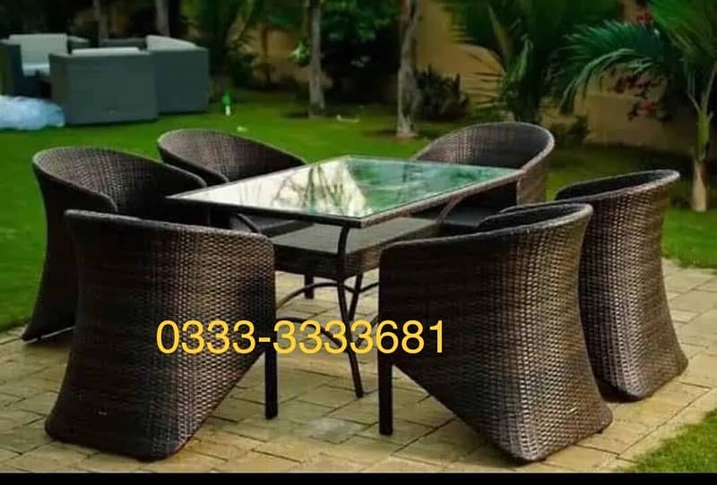 Rattan Dining Chairs Outdoor Cafe Furniture 4