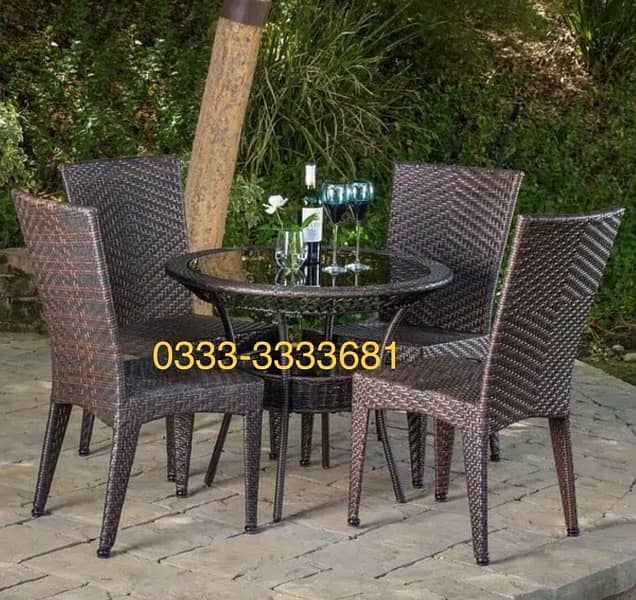 Rattan Dining Chairs Outdoor Cafe Furniture 5