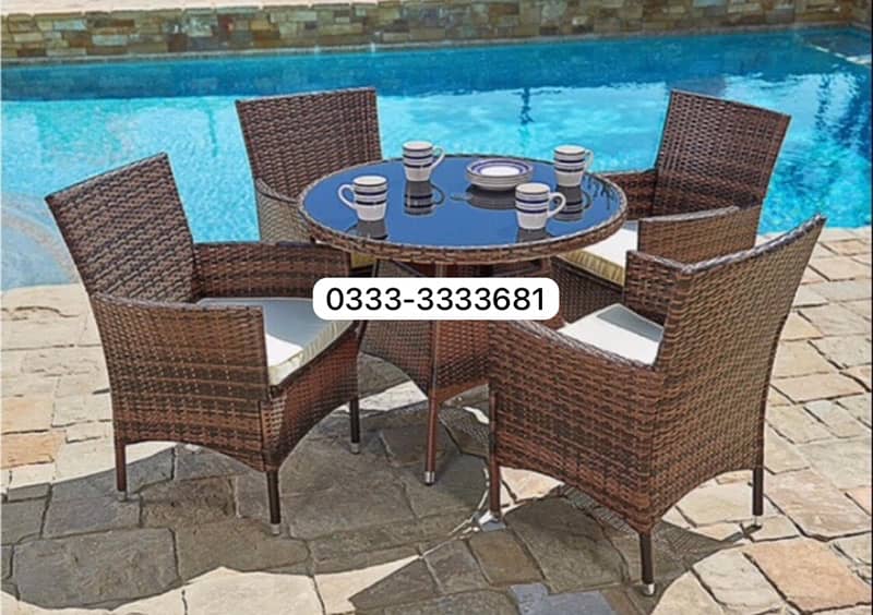 Rattan Dining Chairs Outdoor Cafe Furniture 6