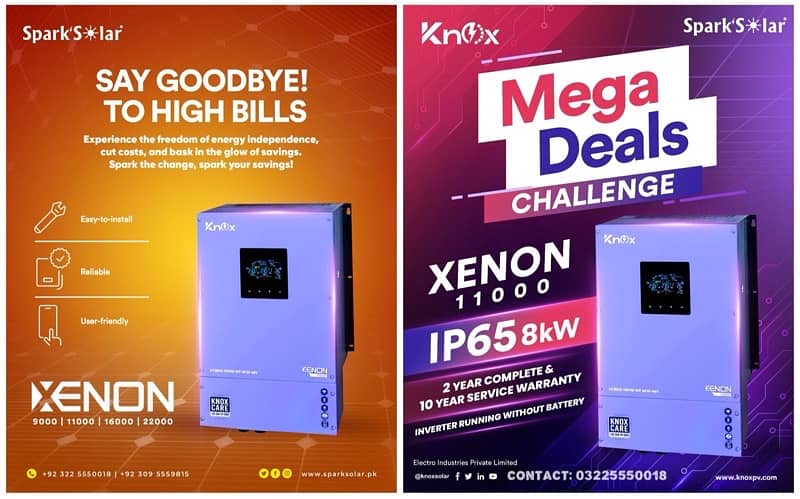 knox Ip65 Xenon 8kw 48v Pv11000 Dual MPPT output Hybrid Solar Inverter 2