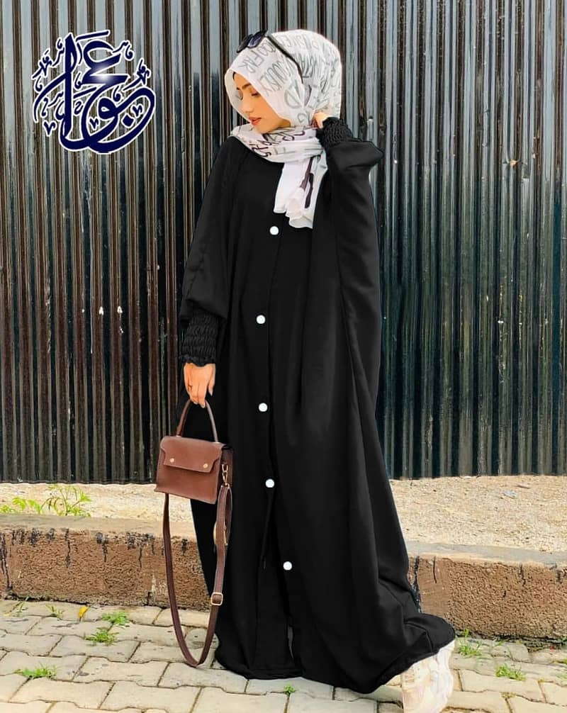 Turkish Style Long Flare Abaya 1