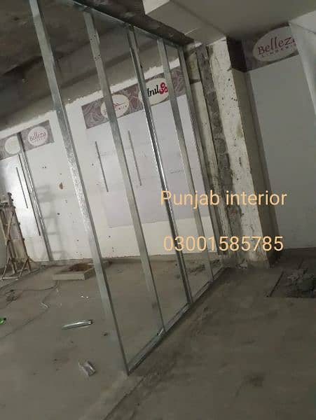 gypsum and cement partition wall and ceiling work 9
