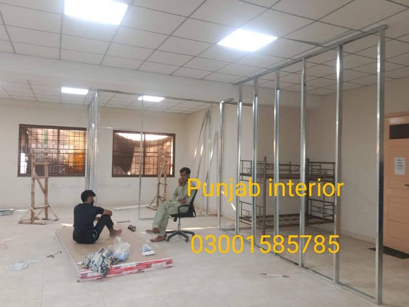 gypsum and cement partition wall and ceiling work 11