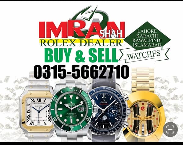 Rolex Omega Cartier Rado original watches best dealer here Imran