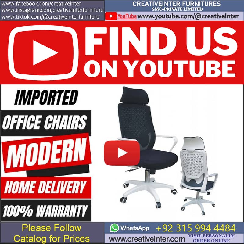 Office High Back Revolving Chair Mesh Chair Ergonomic Furniture Table 3