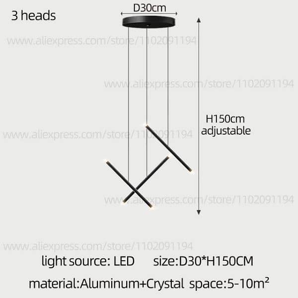 Chandeliers led road double height single height used 3