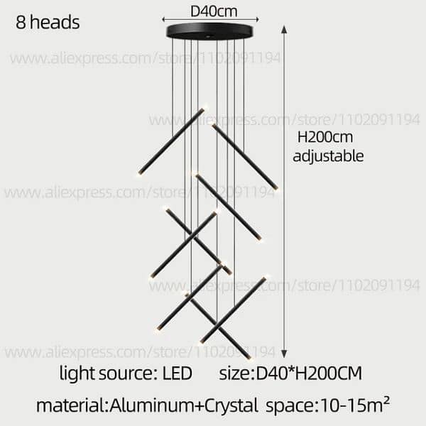 Chandeliers led road double height single height used 5